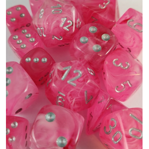 Ghostly Glow Pink/silver (36-dice set)