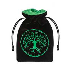 Dice Bag: Forest (Black & Green) Velour