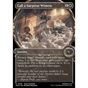 Magic löskort: Murders at Karlov Manor: Call a Surprise Witness (alternative art)