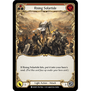FaB Löskort: Monarch 1st Edition: Rising Solartide (Red) (Rainbow Foil)