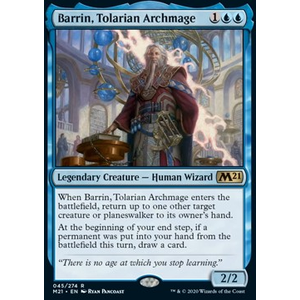 Magic löskort: Core Set 2021: Barrin, Tolarian Archmage