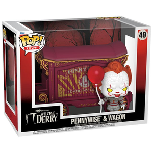 It-Welcome to Derry POP! Town Vinyl Figure Pennywise & Wagon 9 cm