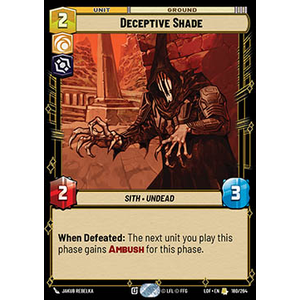 Star Wars: Unlimited Löskort: Legends of the Force: Deceptive Shade
