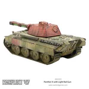 Konflikt '47: German Panther-X with Light Schienenkanone (plastic/resin/metal) (1)