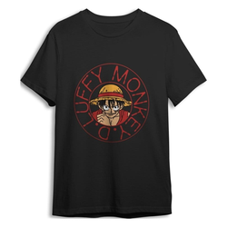 One Piece T-Shirt Monkey D. Luffy Black (L)