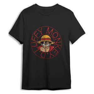 One Piece T-Shirt Monkey D. Luffy Black (L)
