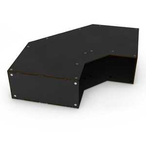 Empty Stackable hobby corner module - Black (Magnetized)