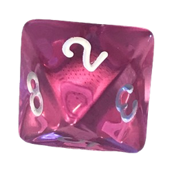 Transparent: Pink/White (D8)