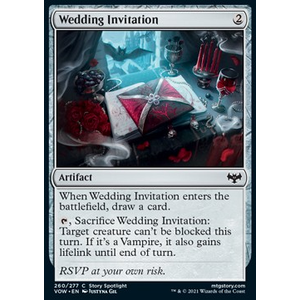 Magic löskort: Innistrad: Crimson Vow: Wedding Invitation