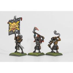 Beastmen: Gor/Bestigor Command Group (Metall)