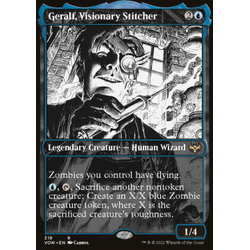 Magic löskort: Innistrad: Crimson Vow: Geralf, Visionary Stitcher (alternative art)
