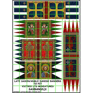 Little Big Men Studio: Late Saxon / Anglo Danish Banner Sheet #1 for Victrix