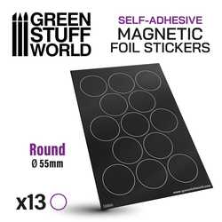 Round Magnetic Sheet (55 mm) - Self Adhesive