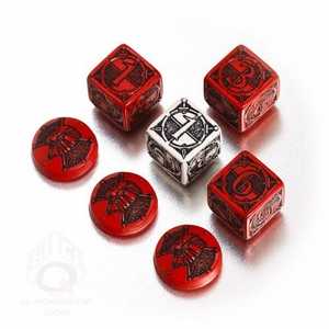 Kingsburg Dice & Tokens set (Red)