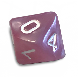 Pearl Dice: Pink/White (D10)