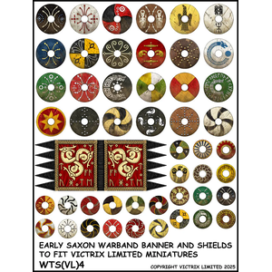 Little Big Men Studio: Early Saxon Warband Banner Sheet for Victrix