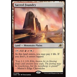 Magic löskort: Edge of Eternities: Sacred Foundry