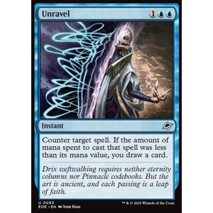 Magic löskort: Edge of Eternities: Unravel