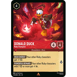 Lorcana Löskort: Whispers in the Well: Donald Duck - Ruby Champion