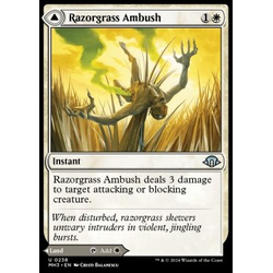 Magic löskort: Modern Horizons 3: Razorgrass Ambush // Razorgrass Field (Foil)