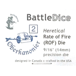 BattleDice 14mm Heretical ROF Die - White (1)