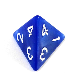 Pearl Dice: Blue/White (d4)