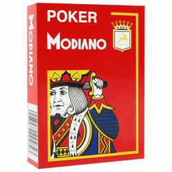 Modiano Large Index Poker Plastic Red (kortlek)