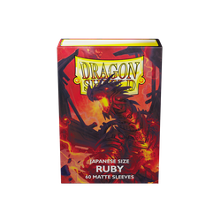 Card Sleeves Japanese Size Matte Ruby (60 in box) (Dragon Shield)