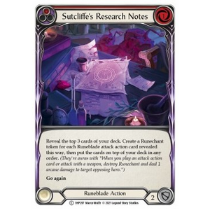 FaB Löskort: History Pack 1: Sutcliffe's Research Notes (Red)