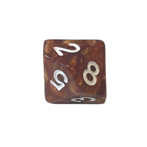 Pearl Dice: Brown/White (D10)