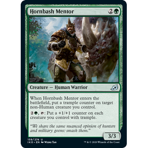 Magic löskort: Ikoria: Lair of Behemoths: Hornbash Mentor (Foil)