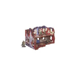 Pre-Painted WW2 Ostfront Stalingrad Apartment Block Back with Balcony (UV-printed) (MDF)