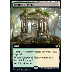 Magic löskort: Theros: Beyond Death: Temple of Plenty (alternative art) (Foil)