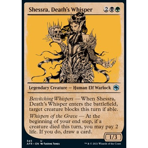 Magic löskort: Adventures in the Forgotten Realms: Shessra, Death's Whisper (alternative art) (Foil)