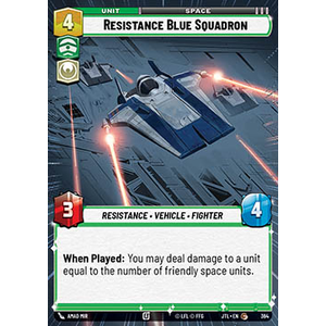 Star Wars: Unlimited Löskort: Jump to Lightspeed: Resistance Blue Squadron (Hyperspace)