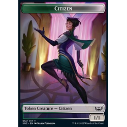 Magic löskort: Streets of New Capenna: Citizen Token (Green and White 1/1)