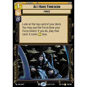 Star Wars: Unlimited Löskort: Legends of the Force: As I Have Foreseen