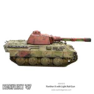 Konflikt '47: German Panther-X with Light Schienenkanone (plastic/resin/metal) (1)