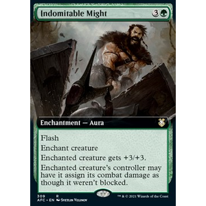 Magic löskort: Commander: Adventures in the Forgotten Realms: Indomitable Might (alternative art)