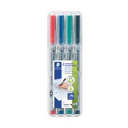 Water Soluble Marker: 4-pack (Red, Blue, Green, Black)