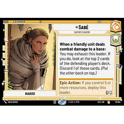 Star Wars: Unlimited Löskort: Secrets of Power: Sabé, Queen's Shadow