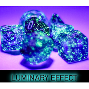 Nebula Mega-hedral Nocturnal/turquoise Luminary (7-die set)