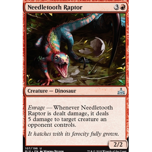 Magic löskort: Rivals of Ixalan: Needletooth Raptor