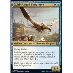 Magic löskort: March of the Machine: The Aftermath: Gold-Forged Thopteryx