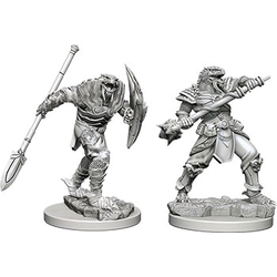 Nolzur's Marvelous Miniatures (unpainted): Dragonborn Male Fighter with Spear