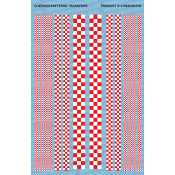 Waterslide Decal: Checker Patterns (Red/White)