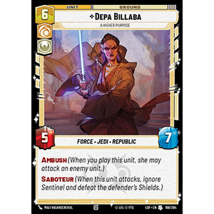 Star Wars: Unlimited Löskort: Legends of the Force: Depa Billaba, A Higher Purpose