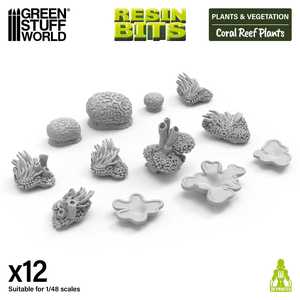 3D printed set - Coral Reef Plants (1:48-1:35) (12)