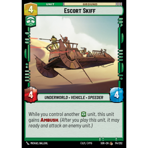 Star Wars: Unlimited Löskort: Spark of Rebellion: Escort Skiff