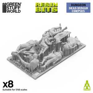 3D printed set - Dead Human Corpses (1:48) (8)